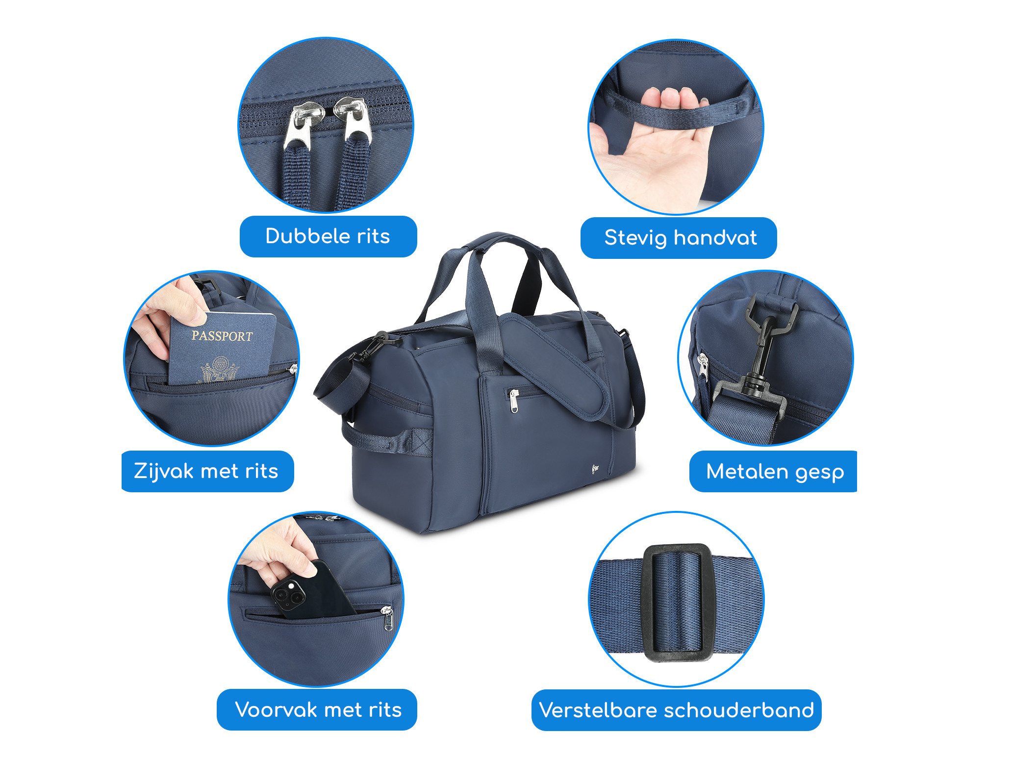 Hikr Reistas 45x35x20 cm weekendtas - Black