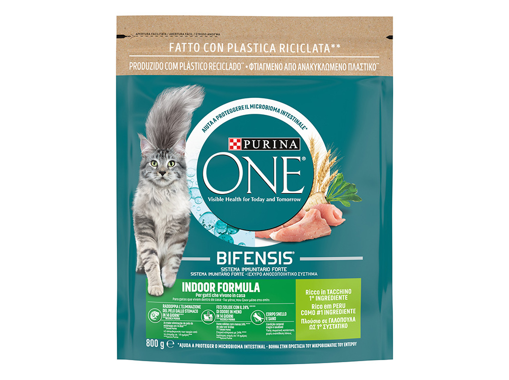 RAÇÃO PARA GATO PURINA ONE INDOOR COM PERÚ 800G
