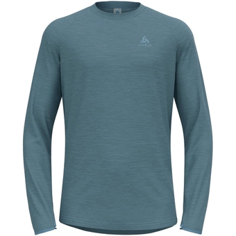 Odlo Essential Thermal Langarmshirt Provincial Blue Melange Herren