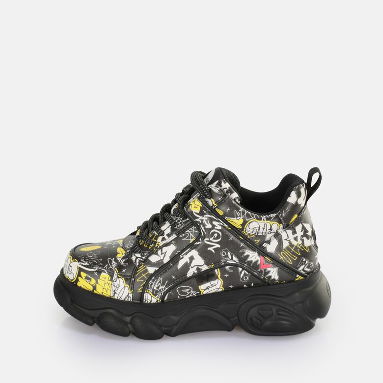 CLD Corin Baskets basses vegan, graffiti noir