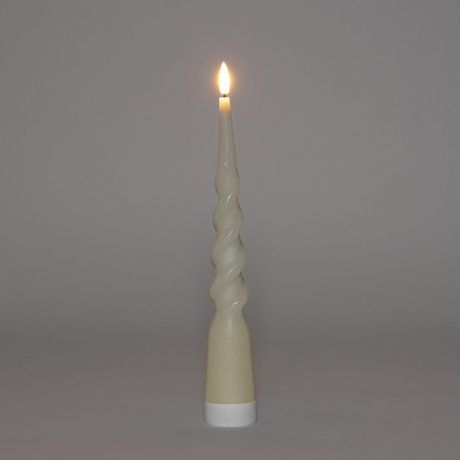 Anna's Collection LED dinerkaars Swirl ivoor D 2 H 29 cm