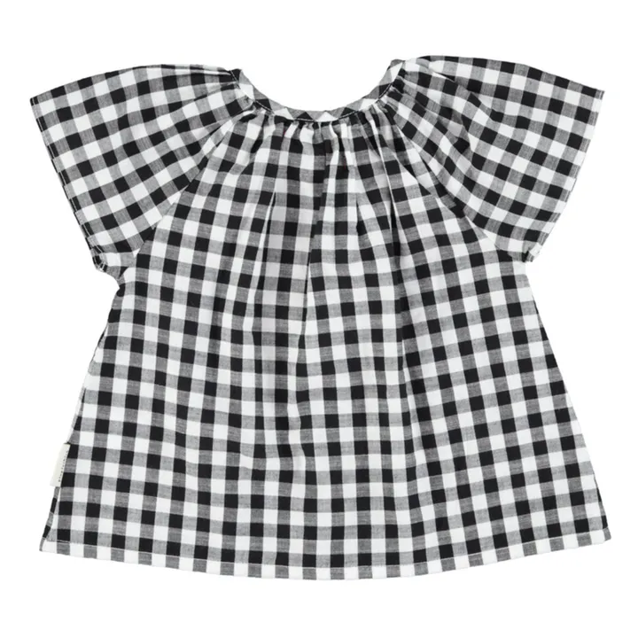Piupiuchick Blouse Vichy Coton Bio | Noir