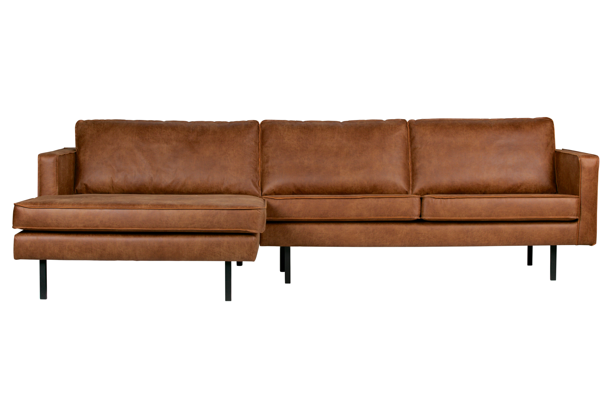 Chaise longue Rodeo cognac Rodeo Chaise Longue Links - Cognac