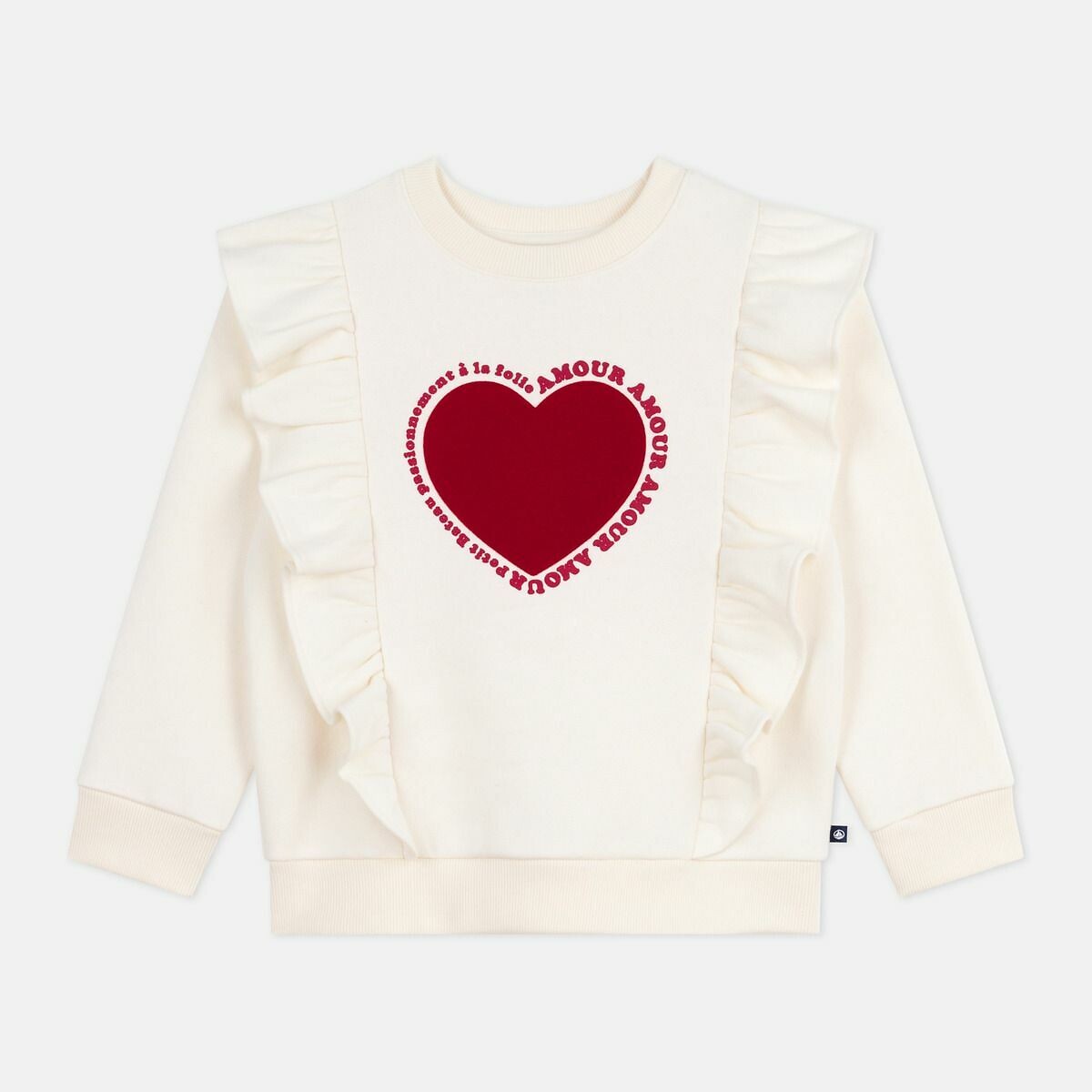 PETIT BATEAU<br>Suéter Flemton com gola redonda e babados