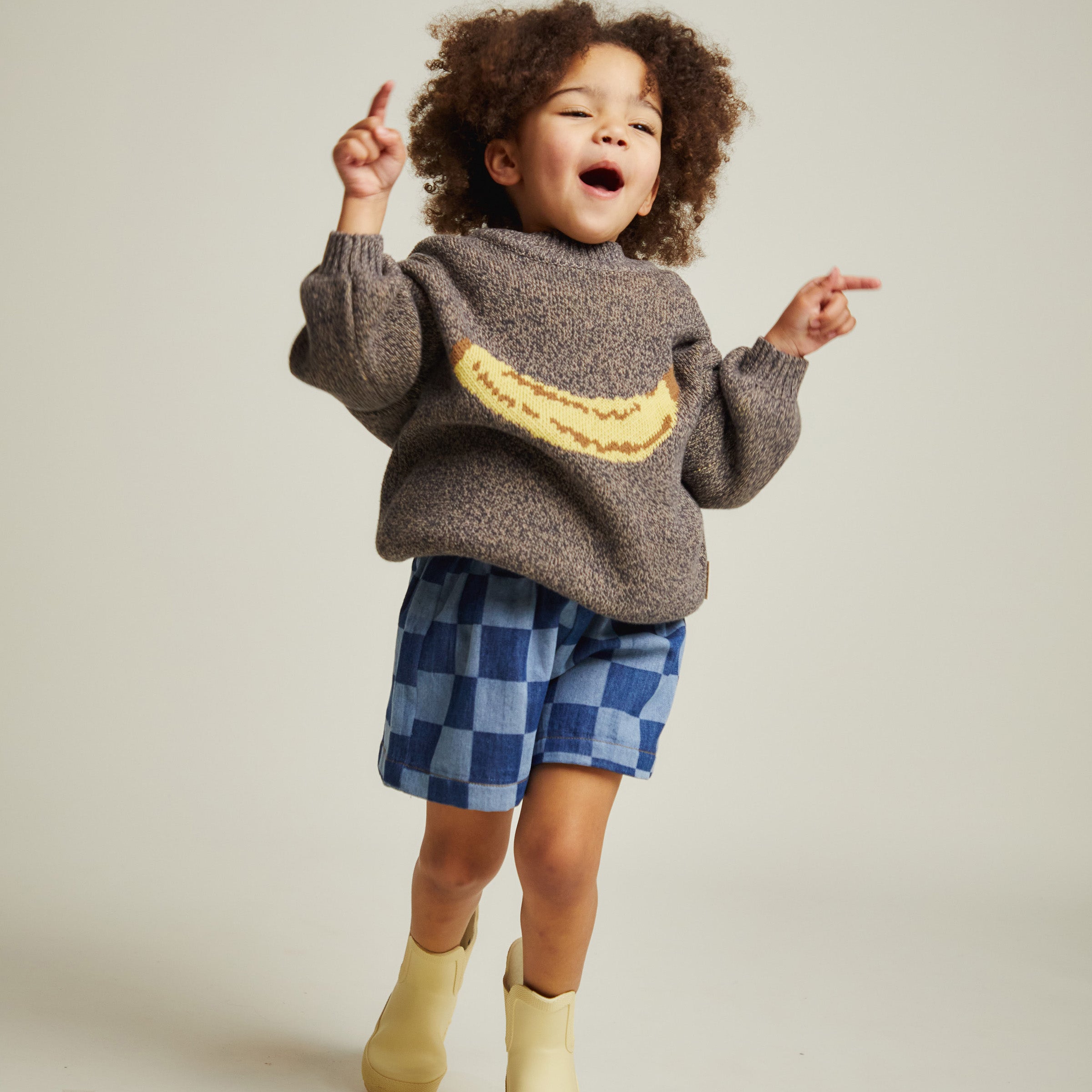 Shorts Frankie Checkerboard Denim