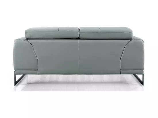 Canapé 2 places Cuir HAVANA Gris - Angle Droit