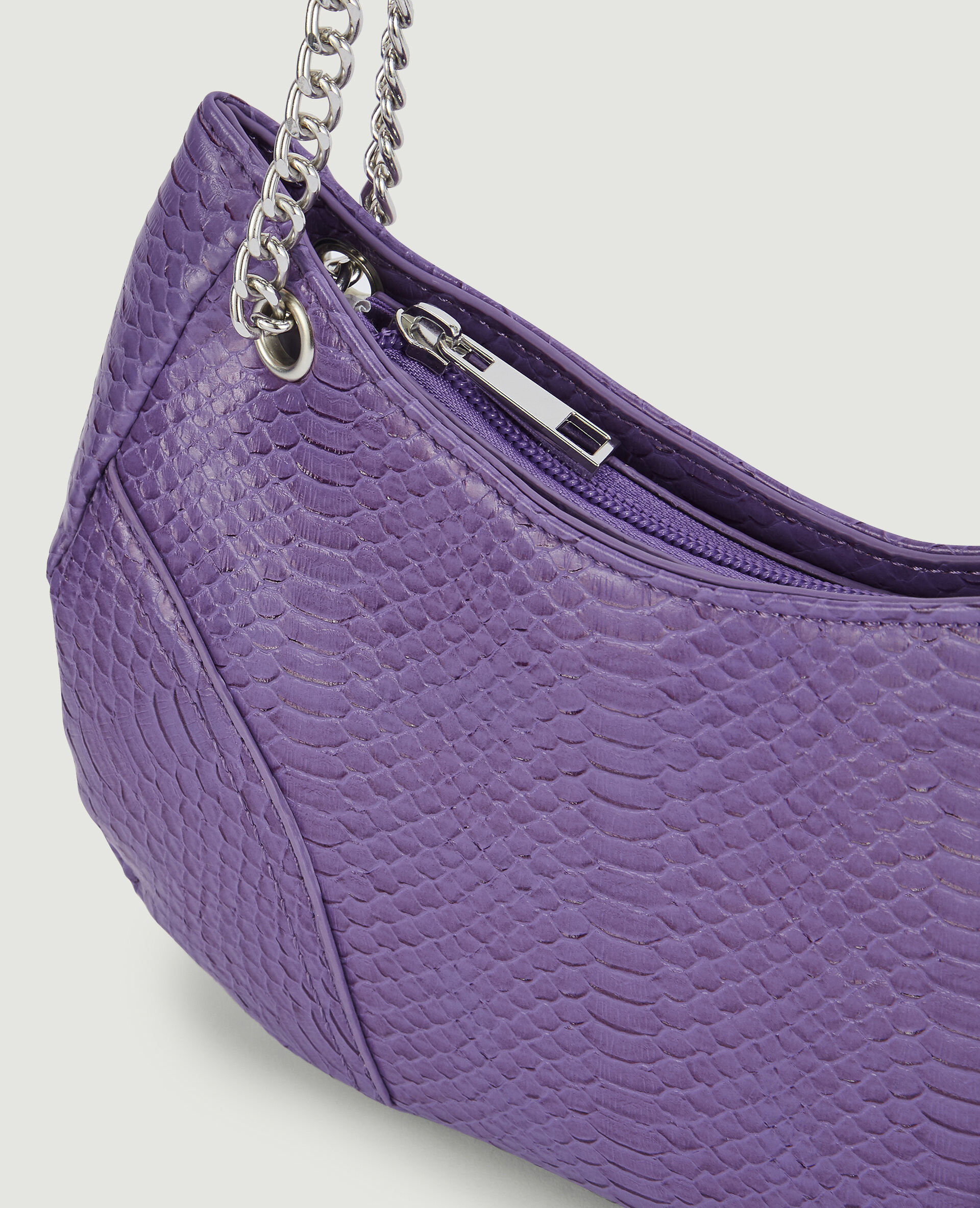 Sac rigide effet serpent - Violet