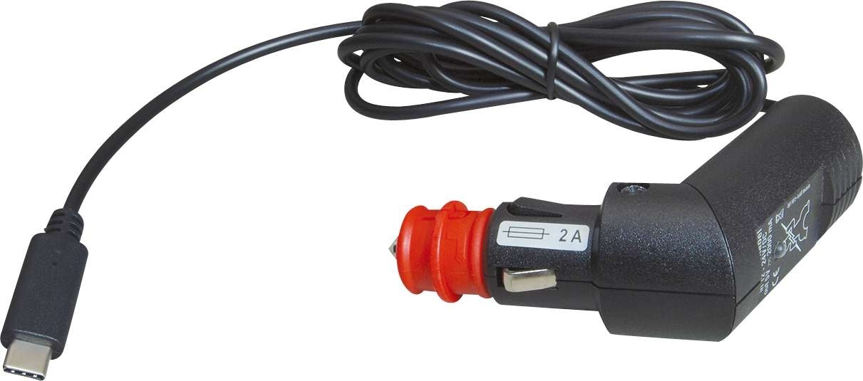 USB-KFZ Ladekabel 12-24V, 5V, 300mA, Kabellänge: 1,8m