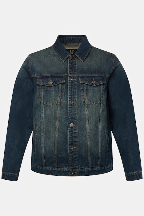 JP 1880 Jeansjacke, Brusttaschen, Knopfleiste, bis 8 XL