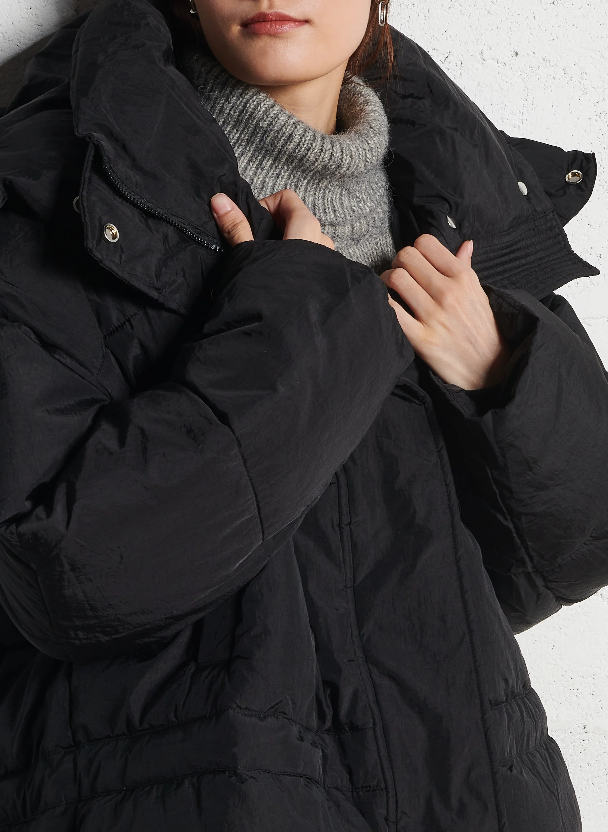 MOUMOUME - Doudoune oversize col montant| Noir