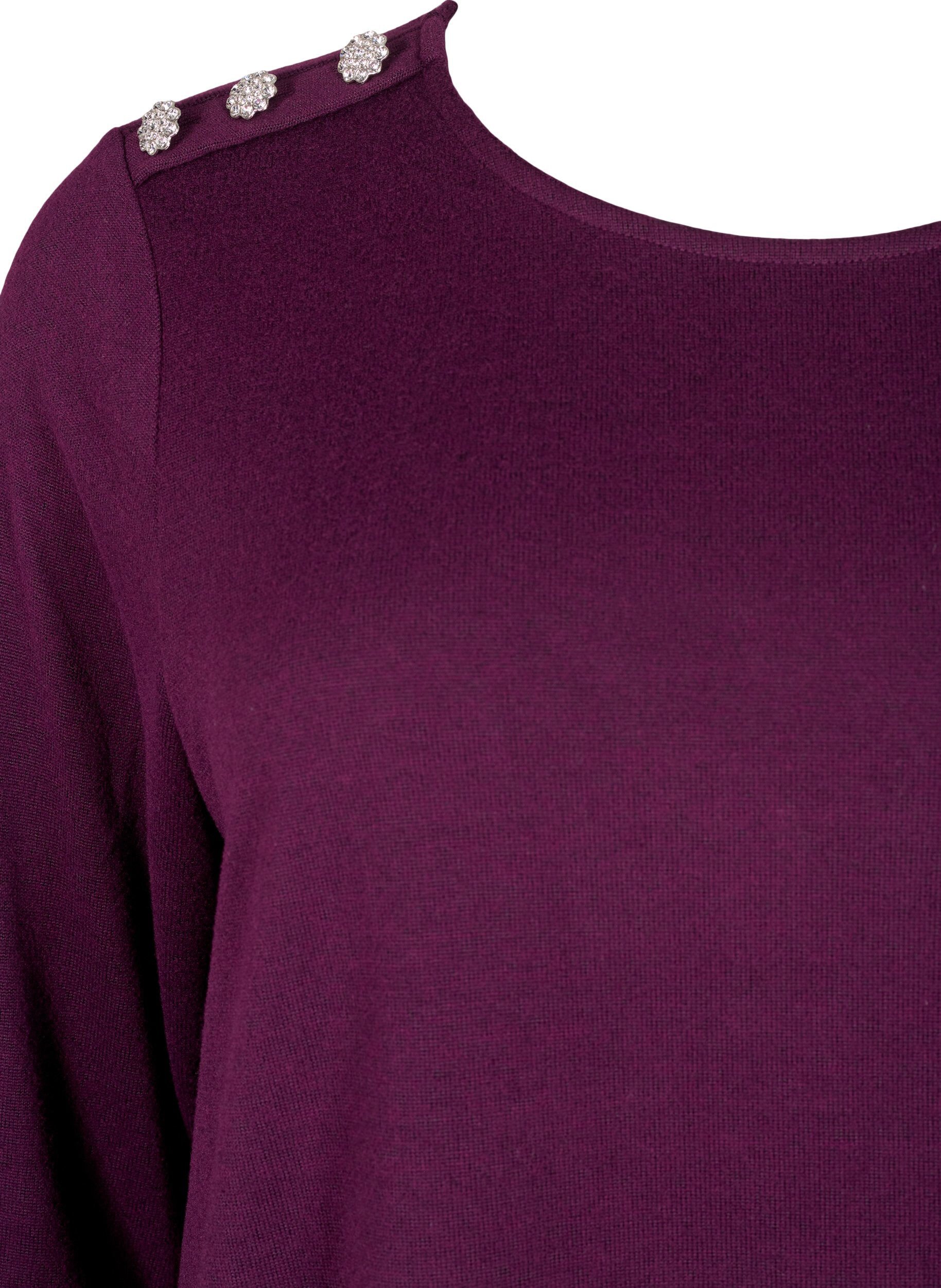 Bluse med pynteknapper