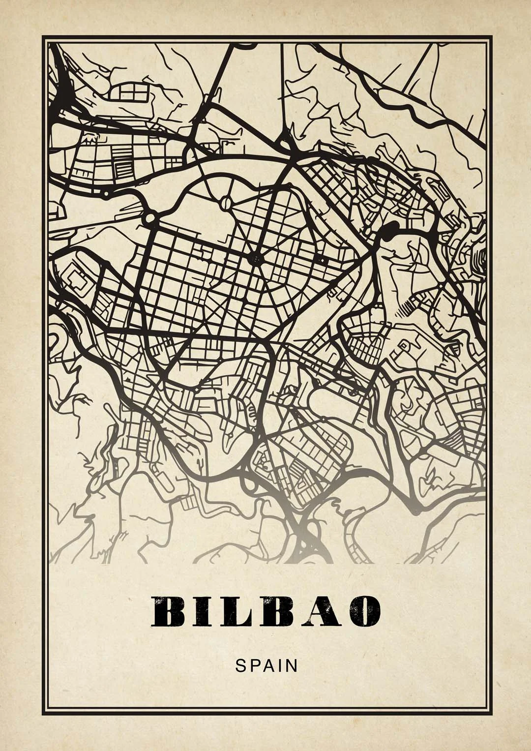 Bilbao Stadt Sepia