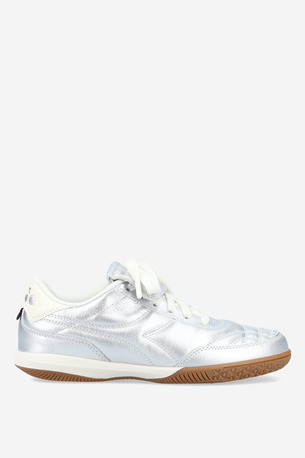 Gold indoor metal leather sneakers