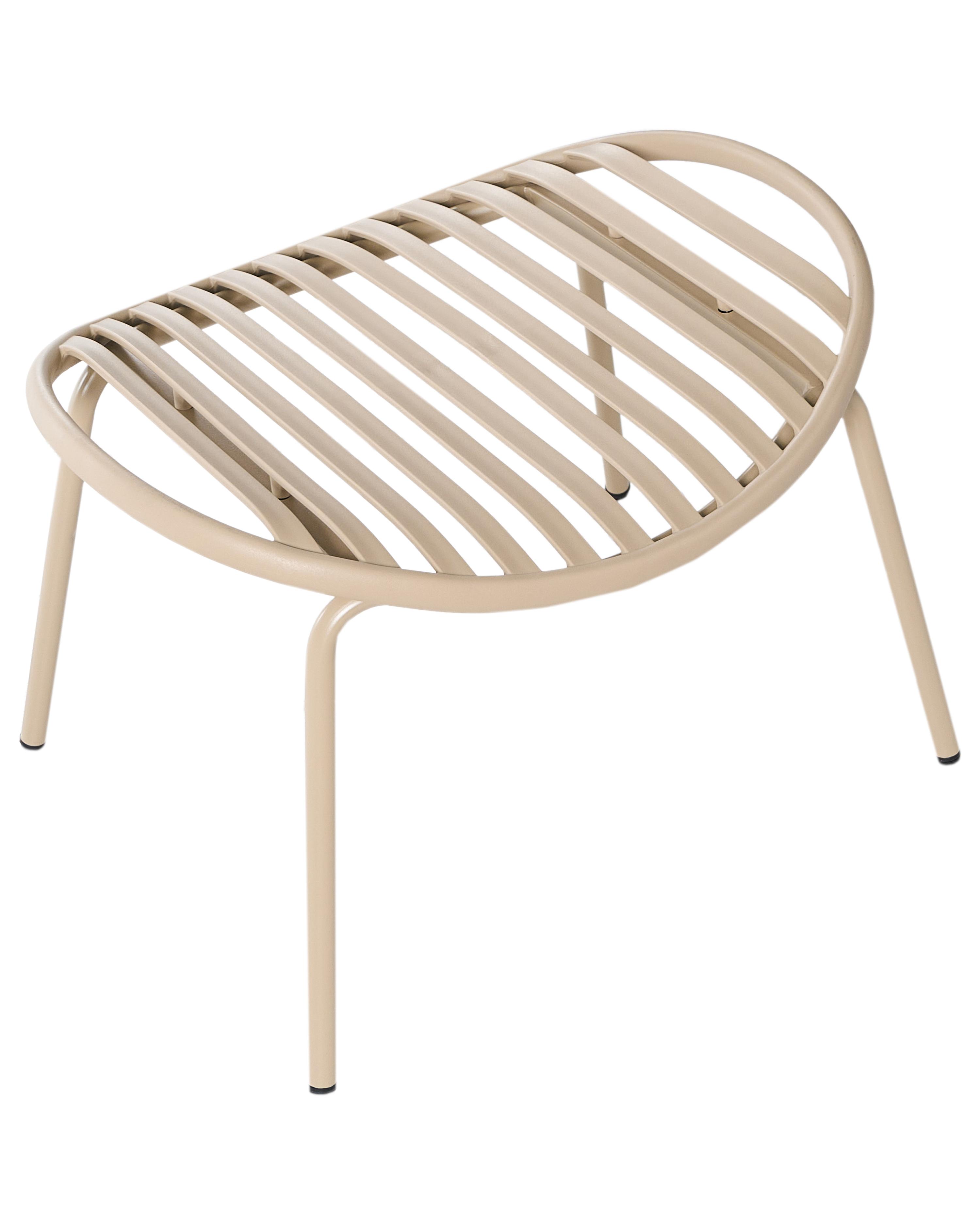 Set van 2 tuinstoelen CASPERIA met voetenbank Zandbeige