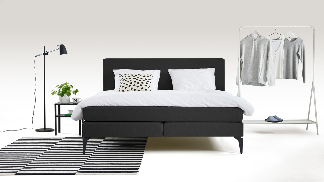 Boxspring Cisano dark grey