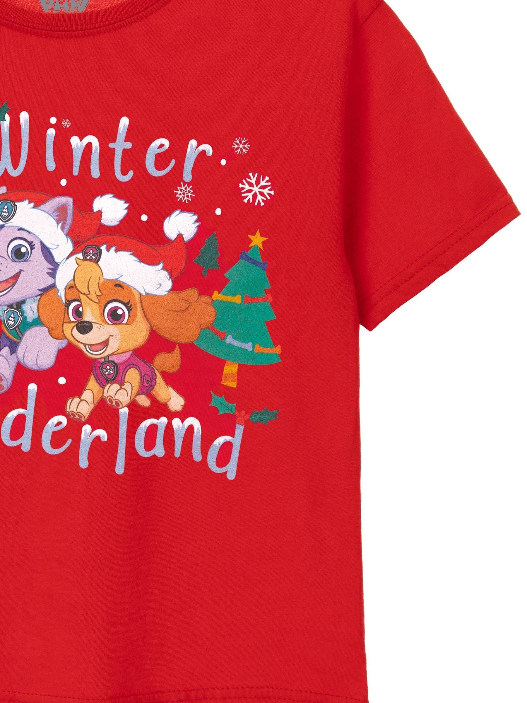 Rood Paw Patrol - Vanilla Underground - kerst-t-shirt voor meisjes van 100% katoen