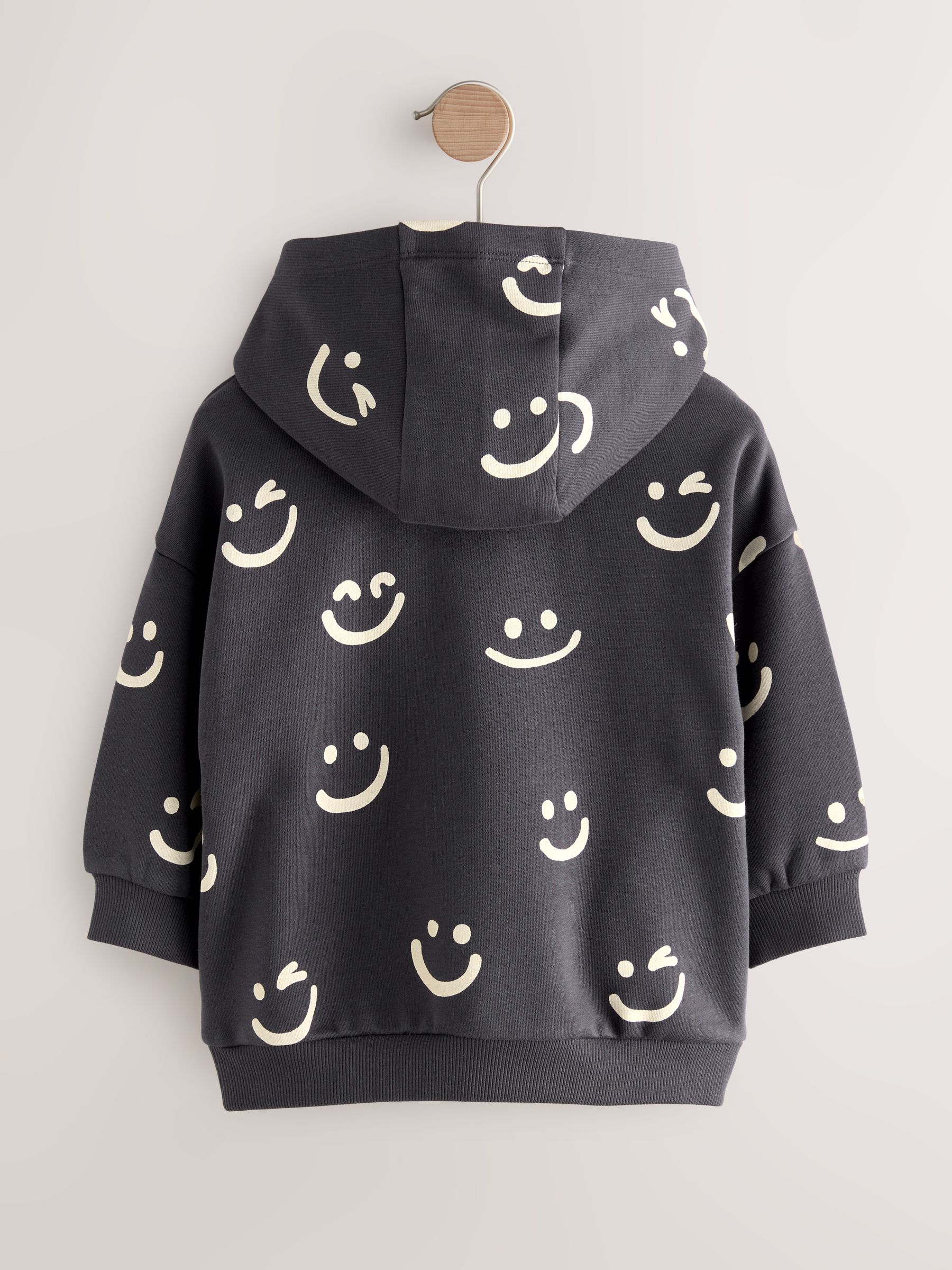 Zwart/wit - Hoodie met lange mouwen en print (3mnd-7jr)