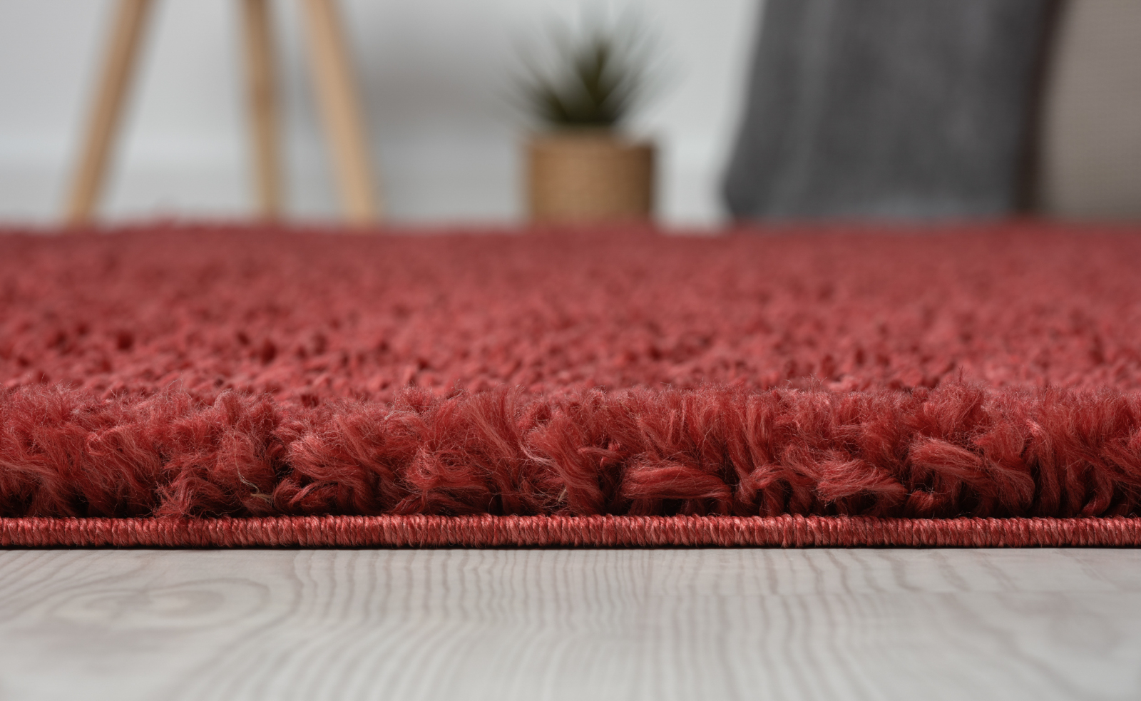 Teppich MY SHAGGY - weinrot - 60x90 cm