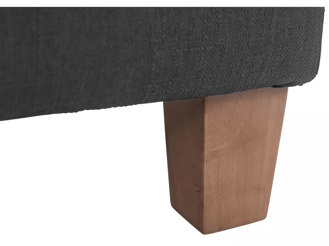 Tabouret - Tissu & Bois - Gris foncé - Pharao