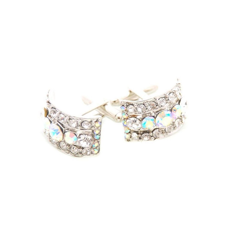 Boutons de manchette, Moon beam clair Cristal Swarovski