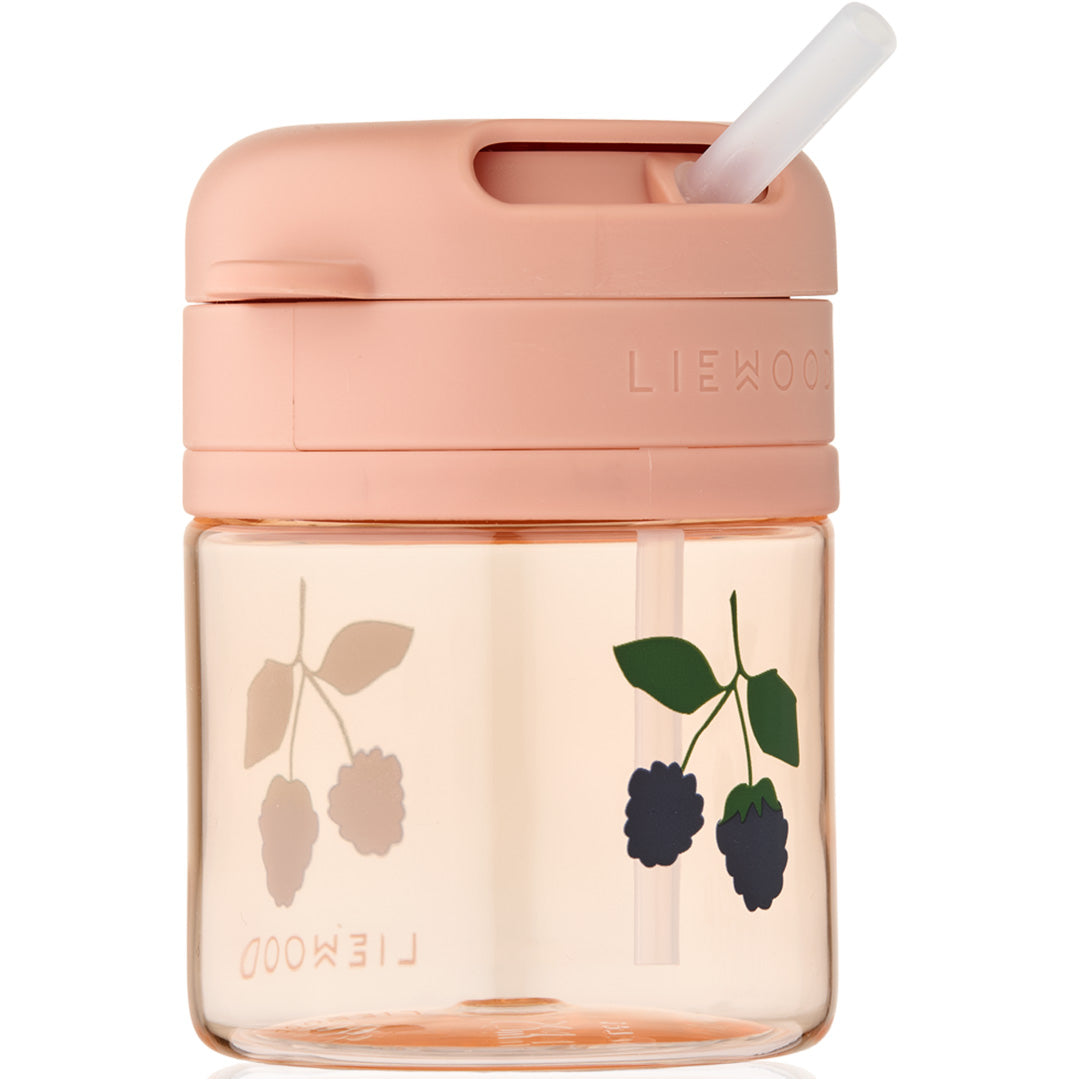 liewood drinkbeker met rietje pavia - berry pale tuscany - 280 ml