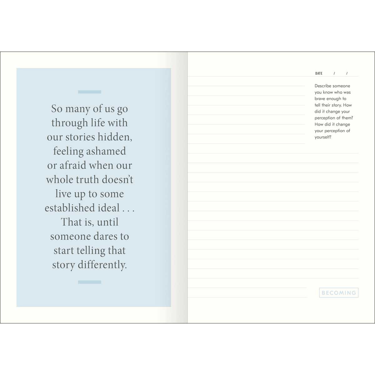 Becoming: A Guided Journal for Discovering Your Voice (Hardback)