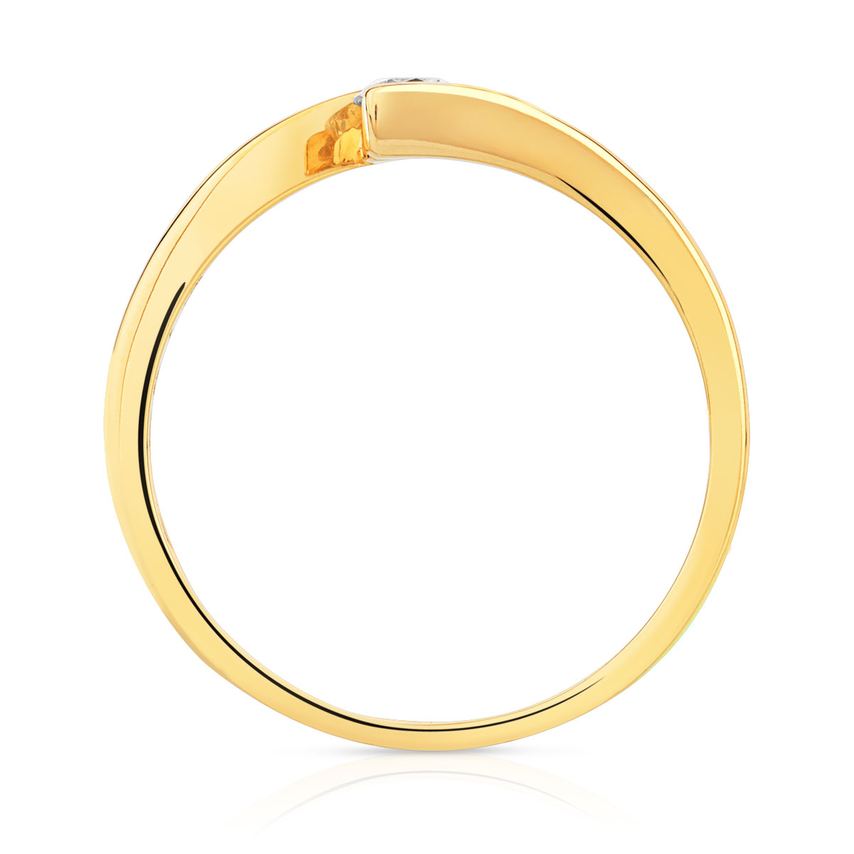 Solitaire or 750 diamant 0.15 carat H/P1