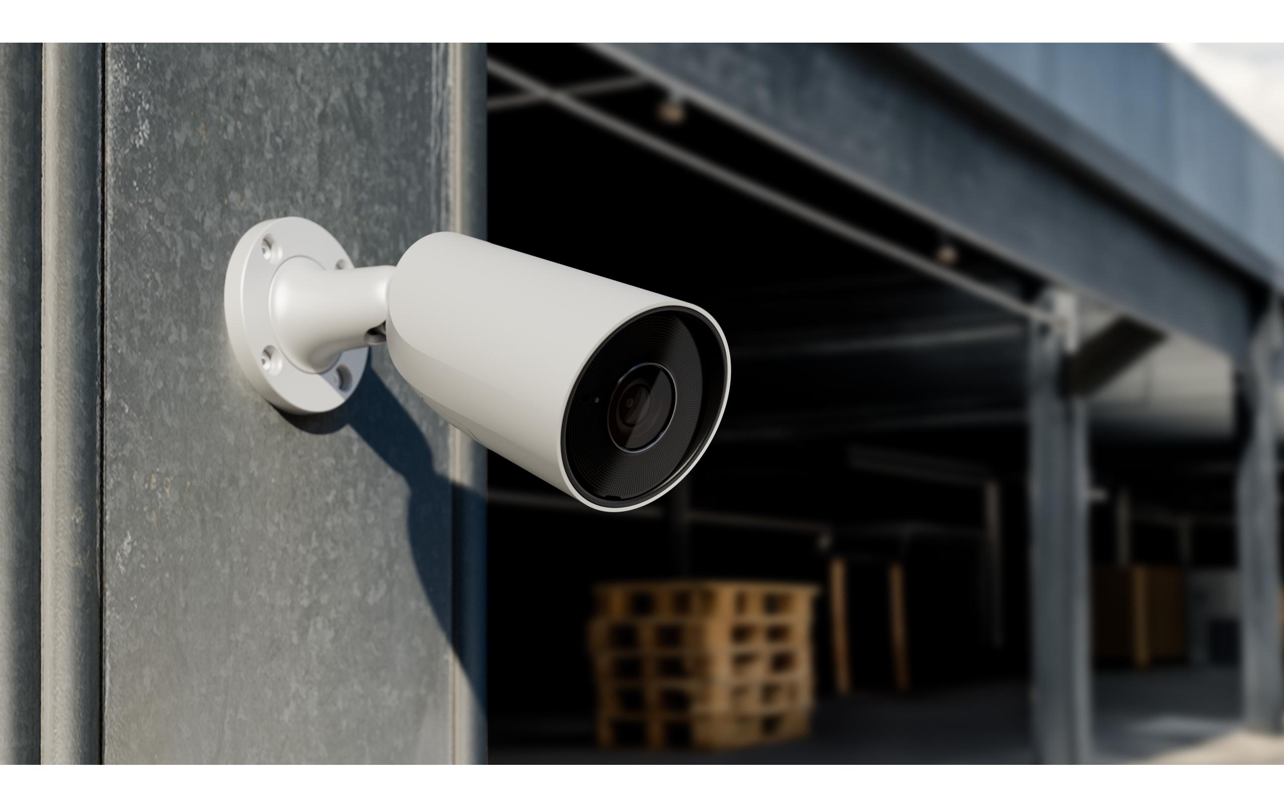 Netzwerkkamera BulletCam (8 Mp/2.8 mm) Weiss<br>Kabelgebundene IP-Überwachungskamera mit KI