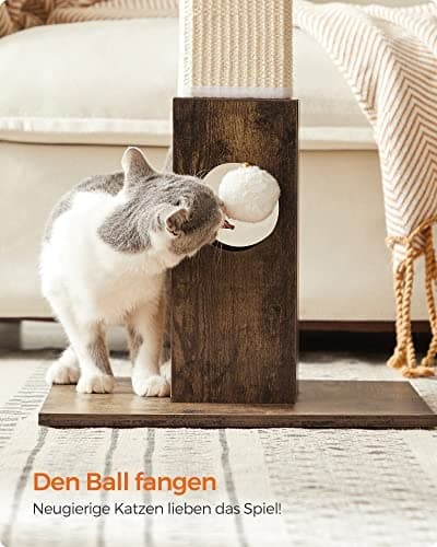 Slitesterk 73 cm katteskrapestolpe med sisal-tau