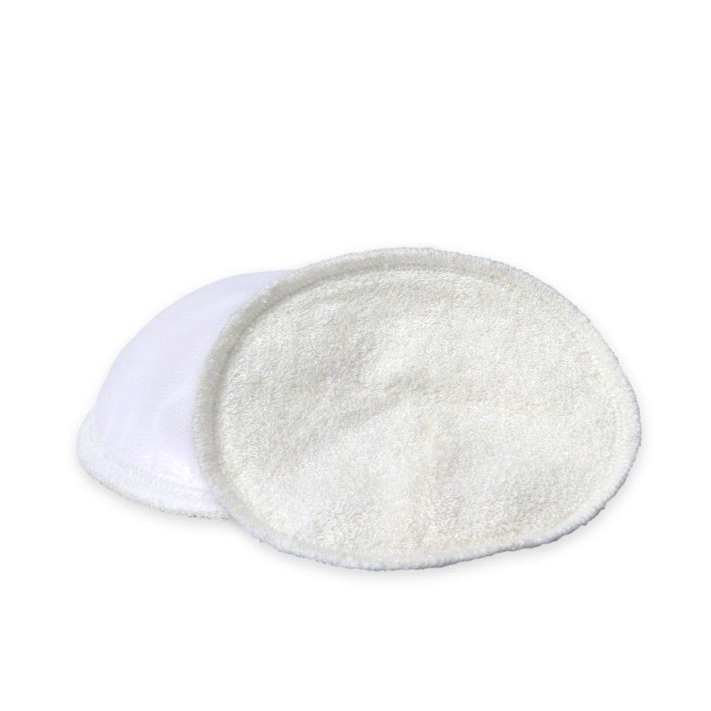 6 COUSSINETS ALLAITEMENT LAVABLES EN BAMBOU - Blanc