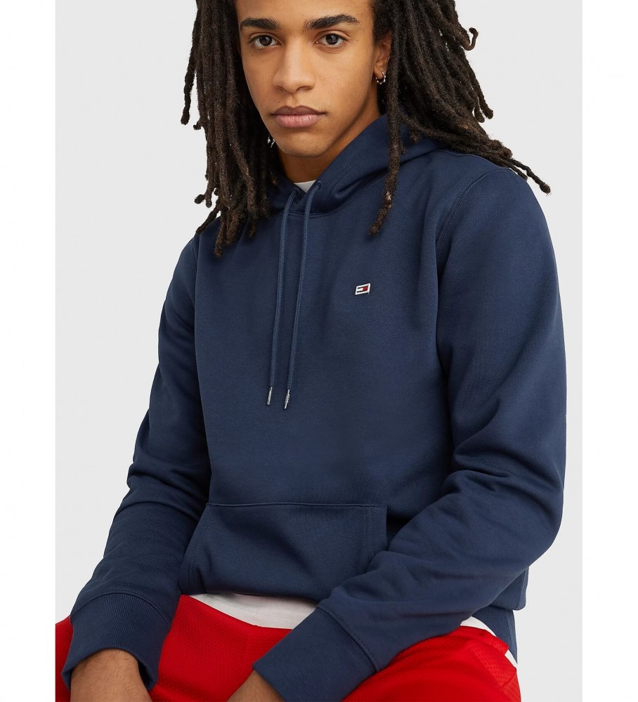 Moletom com capuz Tommy Jeans Regular Fit Fleece - Azul