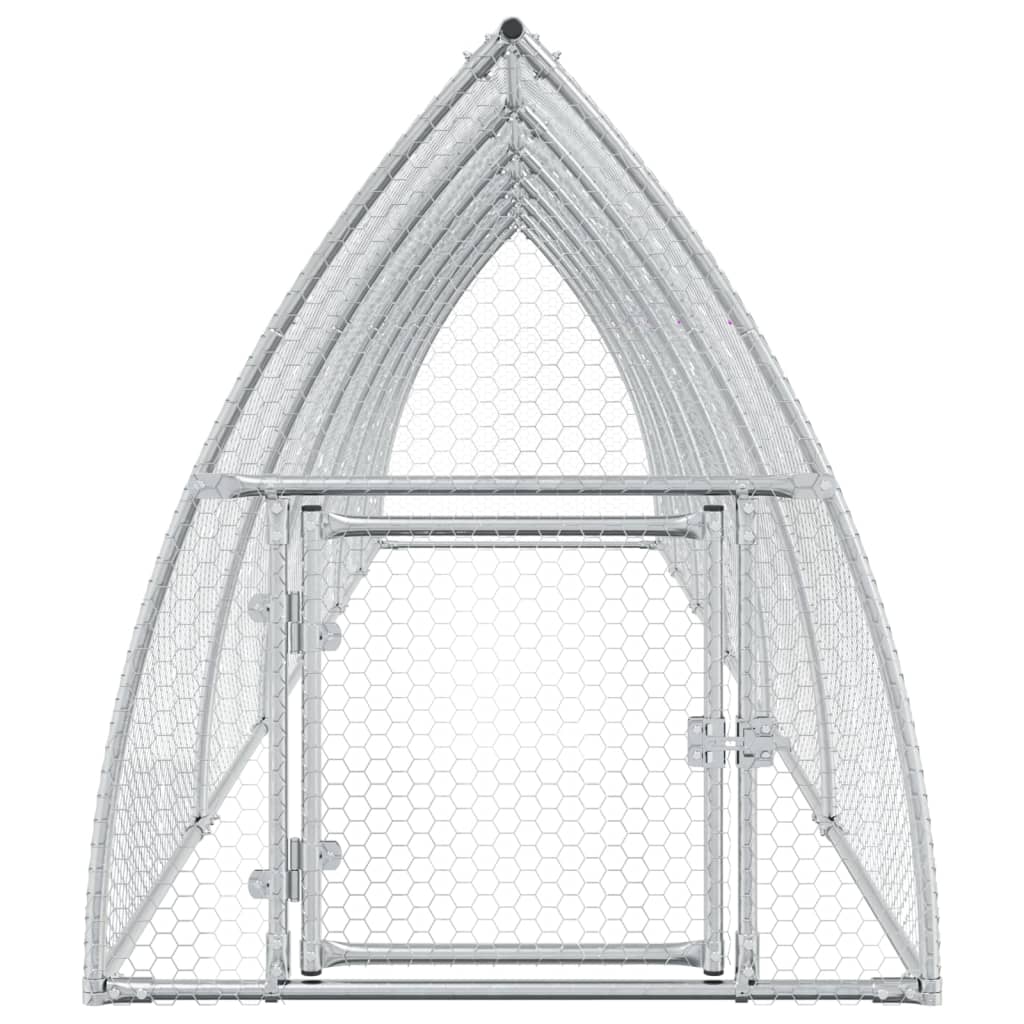 Gaiola para coelho vidaXL, aço galvanizado, prata, 100x105x120 cm