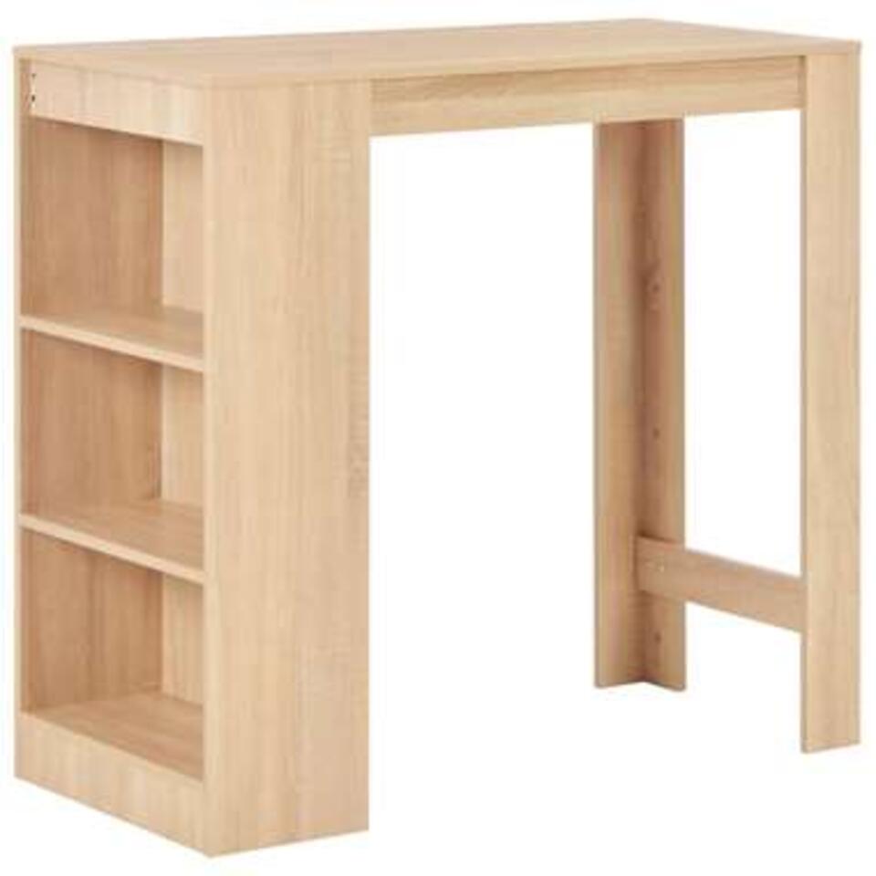 vidaXL - Bartafel - Bruin - Bewerkt hout