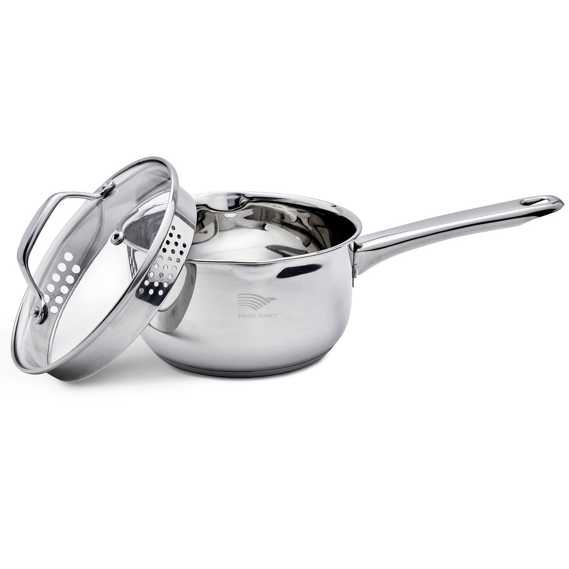 Casserole-saucière couvercle passoire Pradel France ®