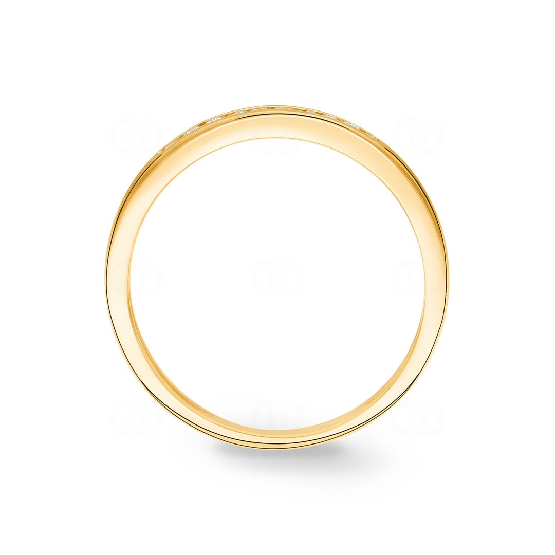 Mémoire-Ring 750/18 K Gelbgold mit Diamanten 0.10 ct H/si