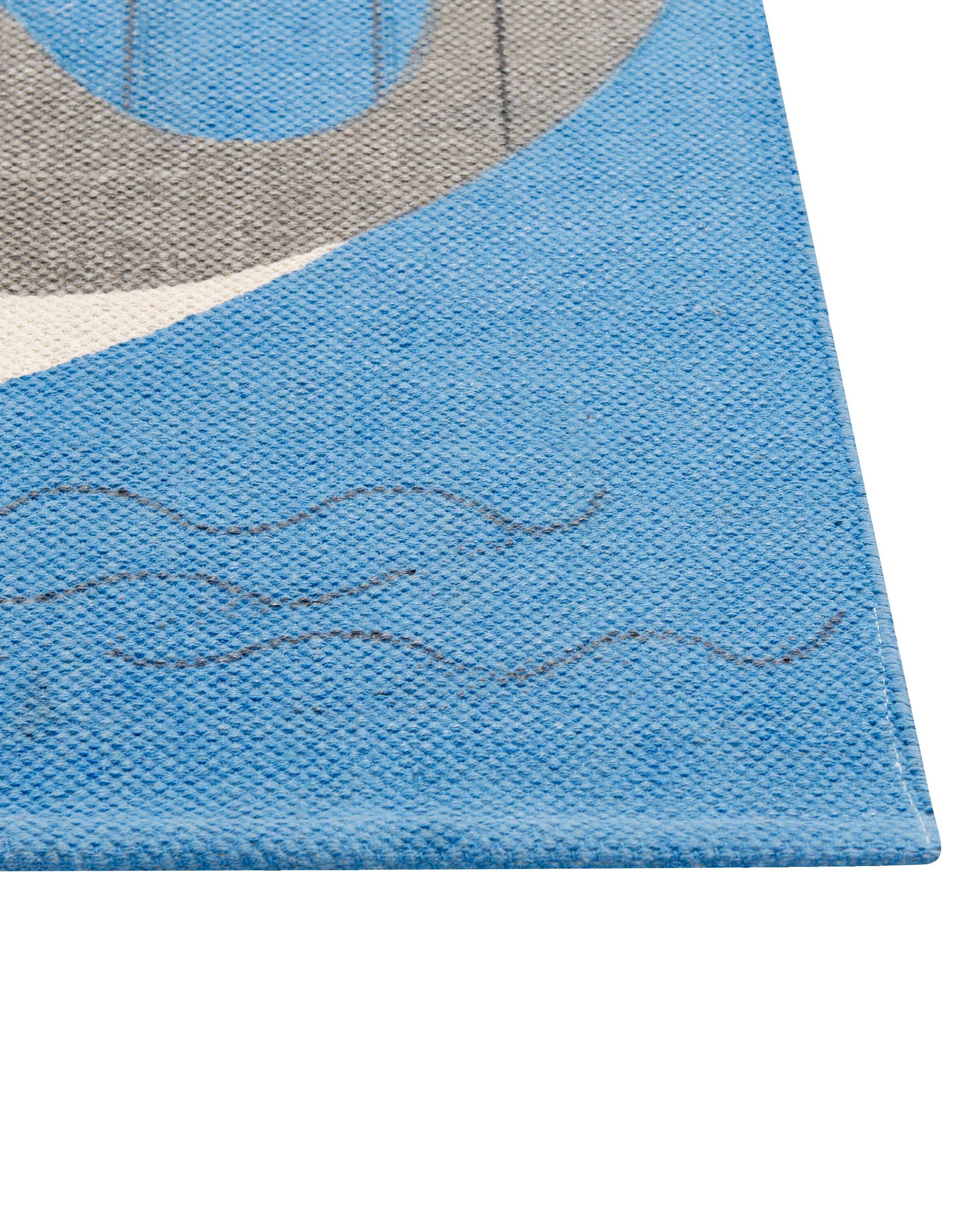 Kindervloerkleed BALABANG Blauw 80 x 150 cm Katoen