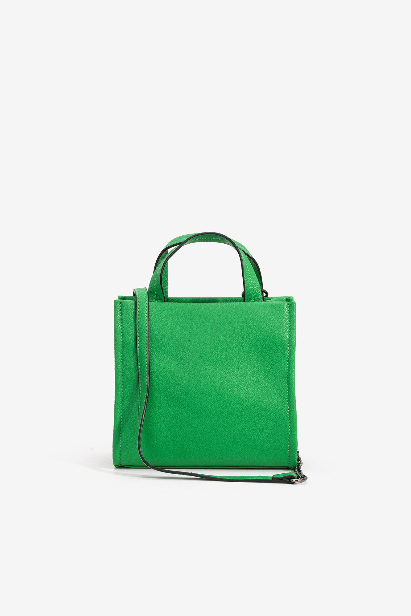 Bolsa urbana verde contrastante