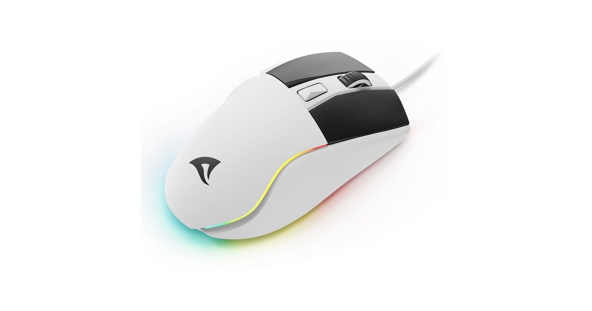 SharkoonSKILLER SGM35 gaming muis  (Wit, 400 - 6400 dpi, RGB leds)