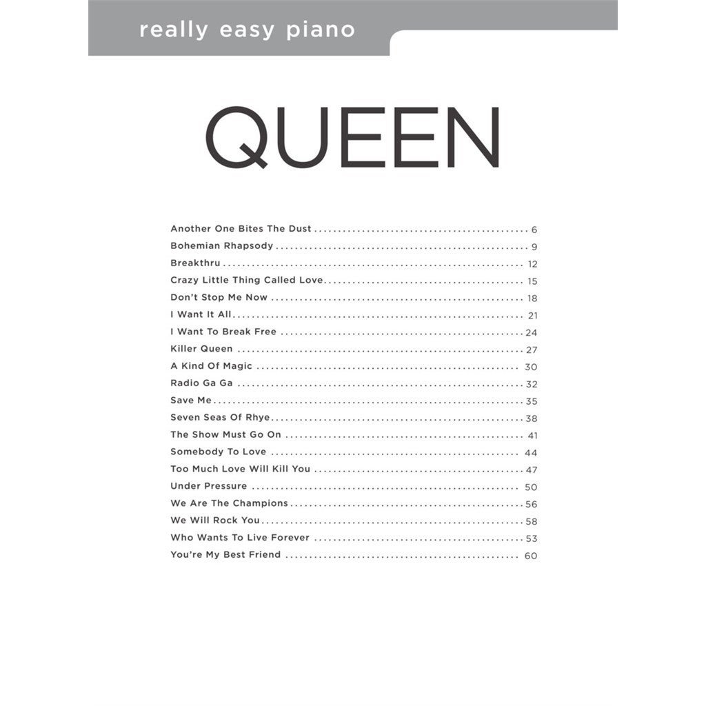Hal Leonard Really Easy Piano Queen songboek voor piano
