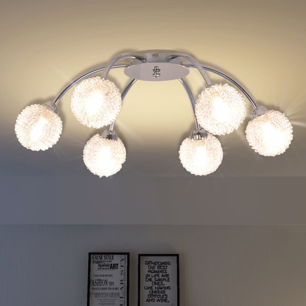 vidaXL Plafondlamp voor 6 G9 LED-lampen 240 W