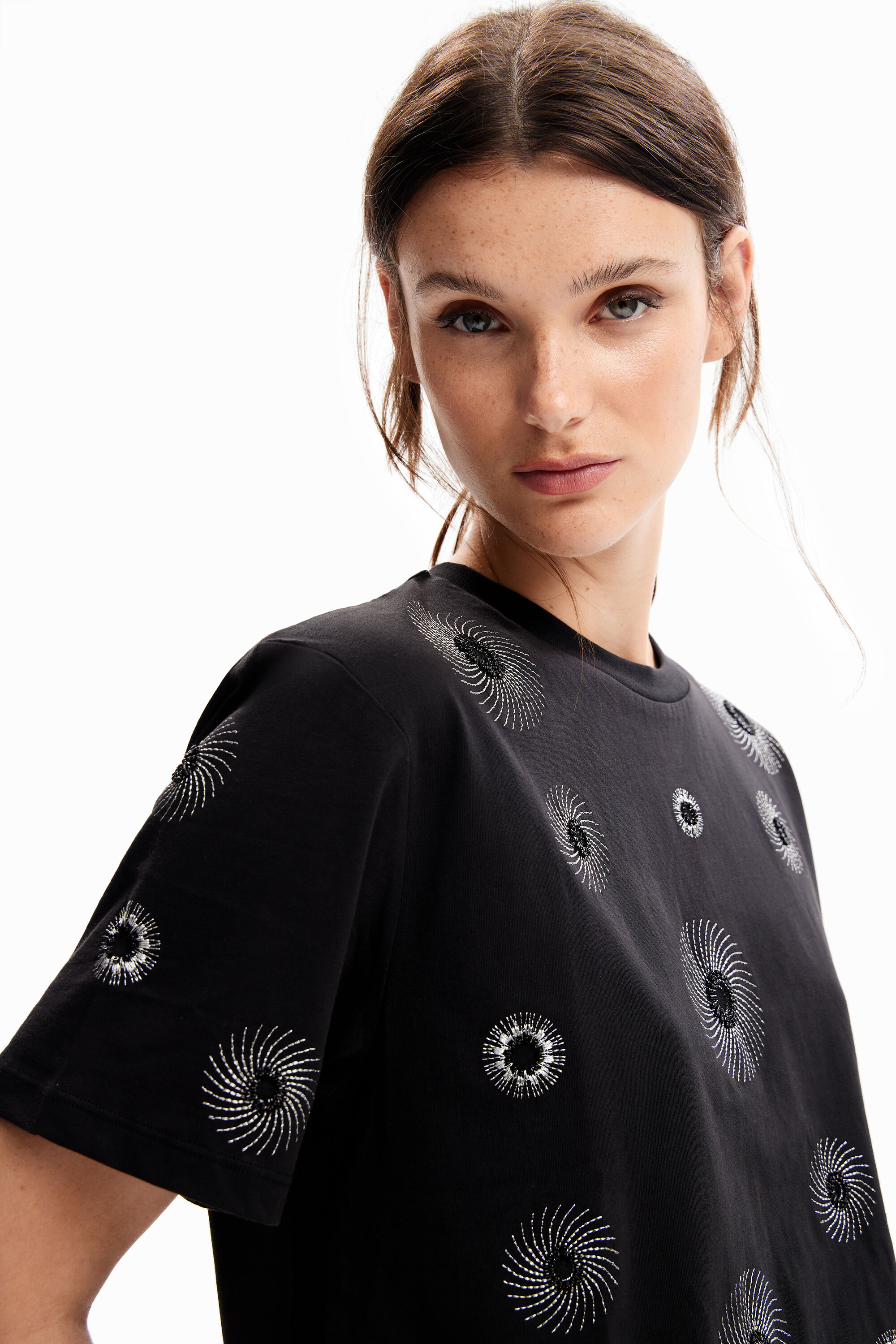 T-shirt oversize broderies