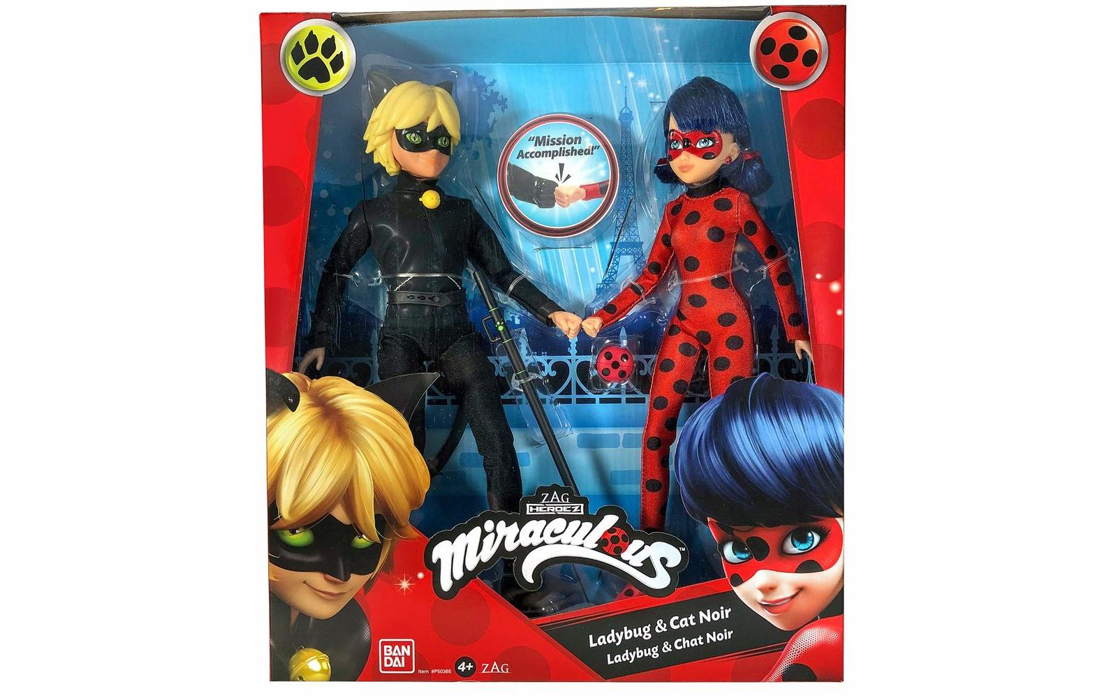 Puppe Miraculous – Ladybug & Cat Noir 26 cmPuppenduo in Superhelden-Outfits