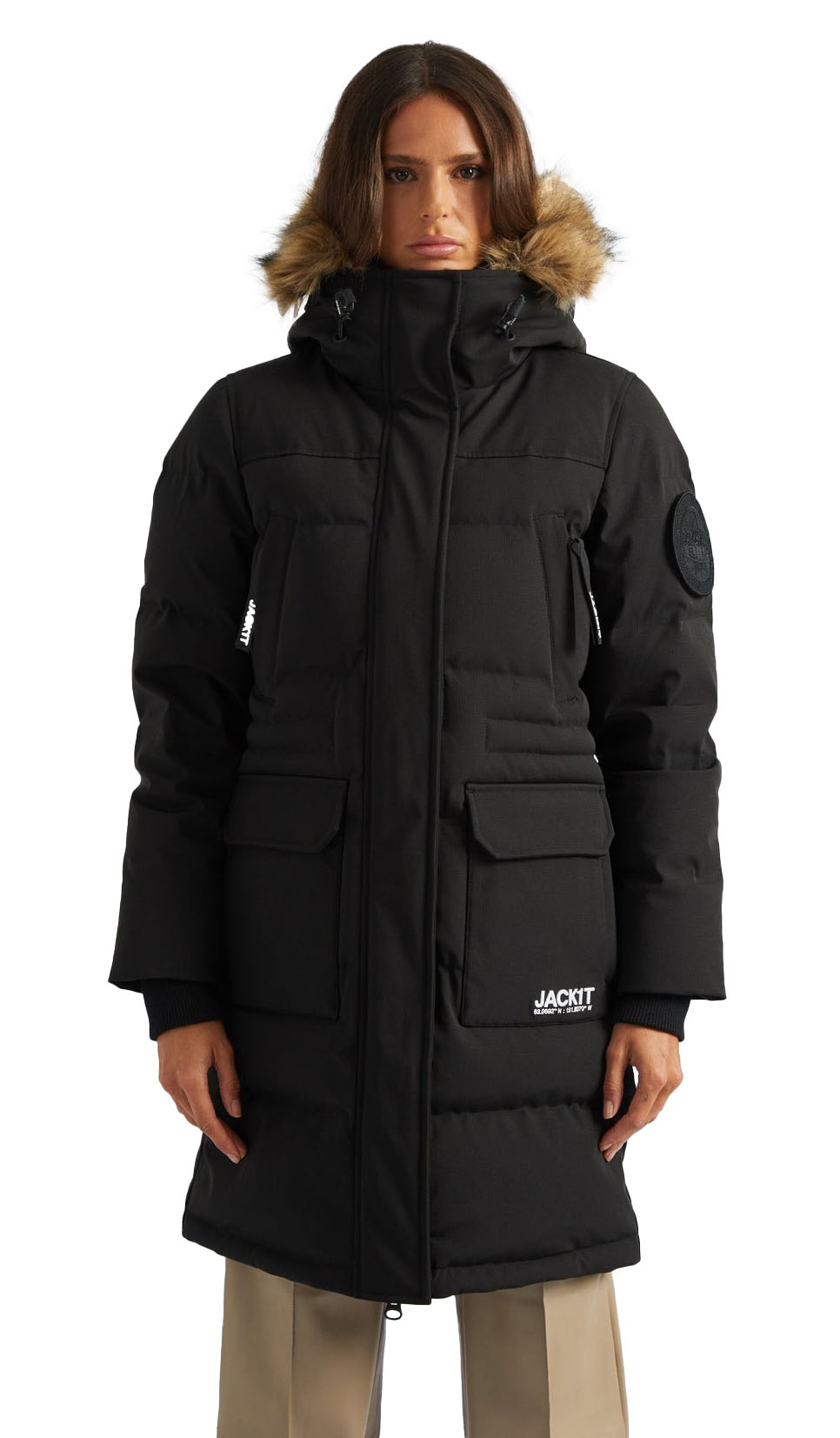 First Rescue Parka Dame Black/Dark Bear