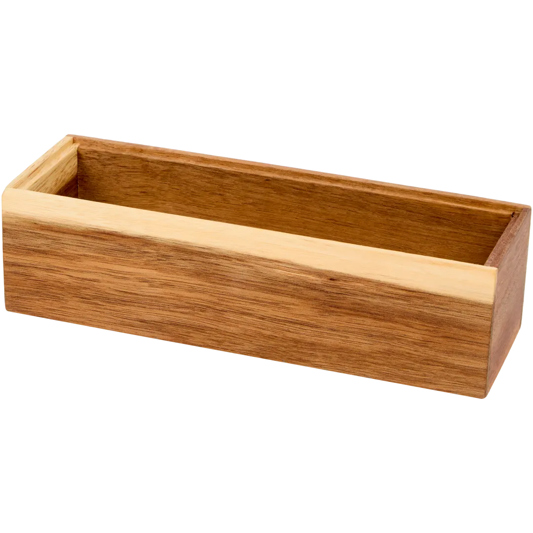 Boîte de rangement en acacia