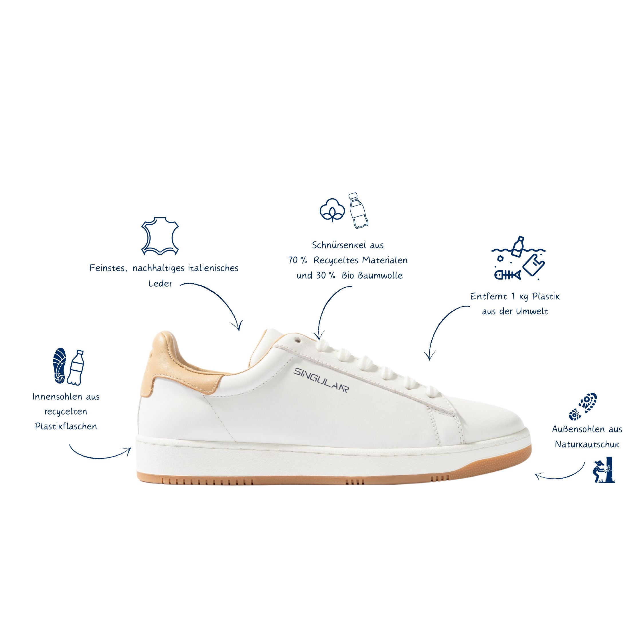 Singulaar sneaker Starwalker Braun
