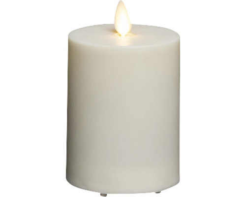 LED-kaars, crèmewit, Konstsmide, H 13 cm, warmwitte lichtkleur, inclusief timer en dimmer.