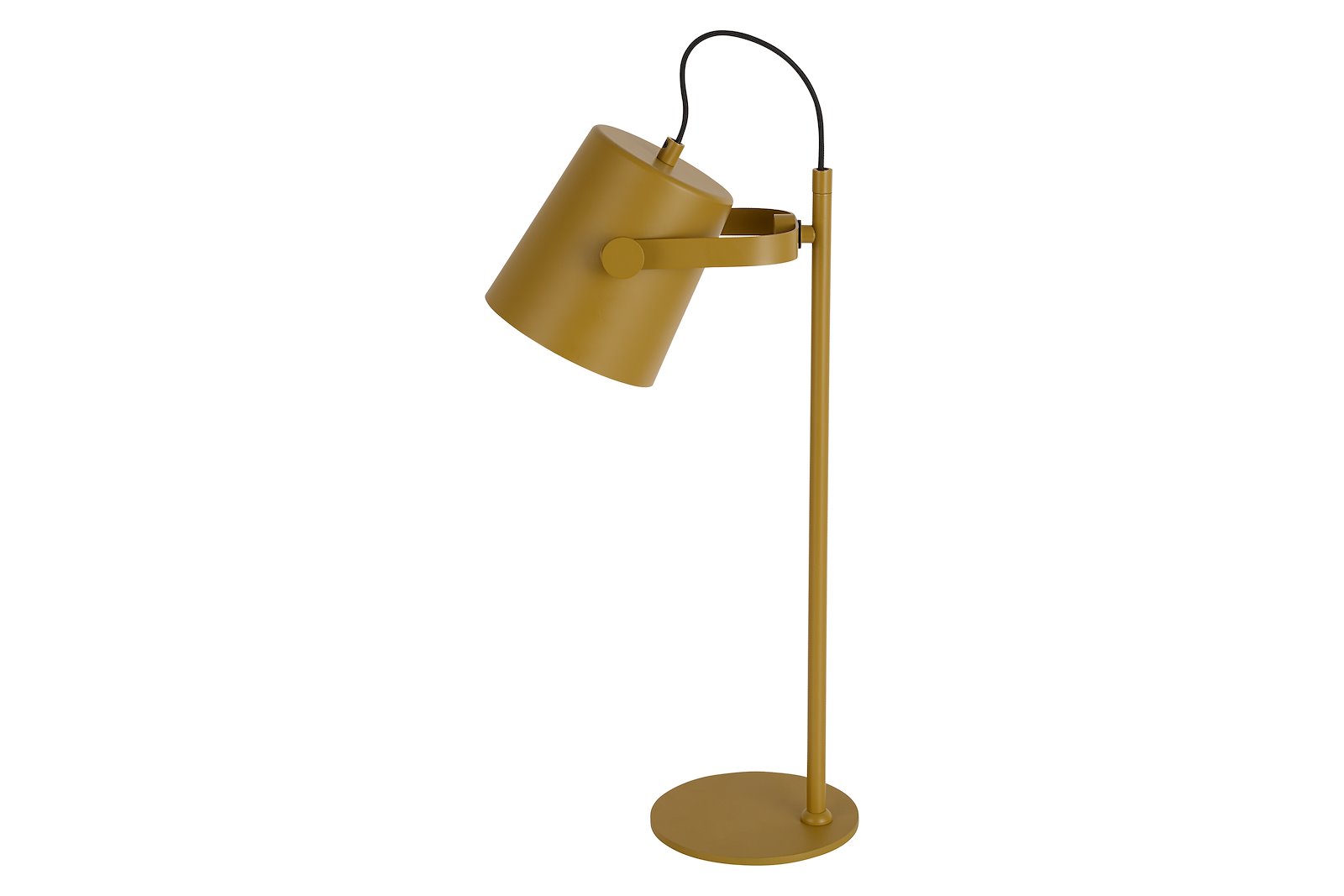 Barnsley bordlampe Gul farget med ledning og bryter E27 Max 28W