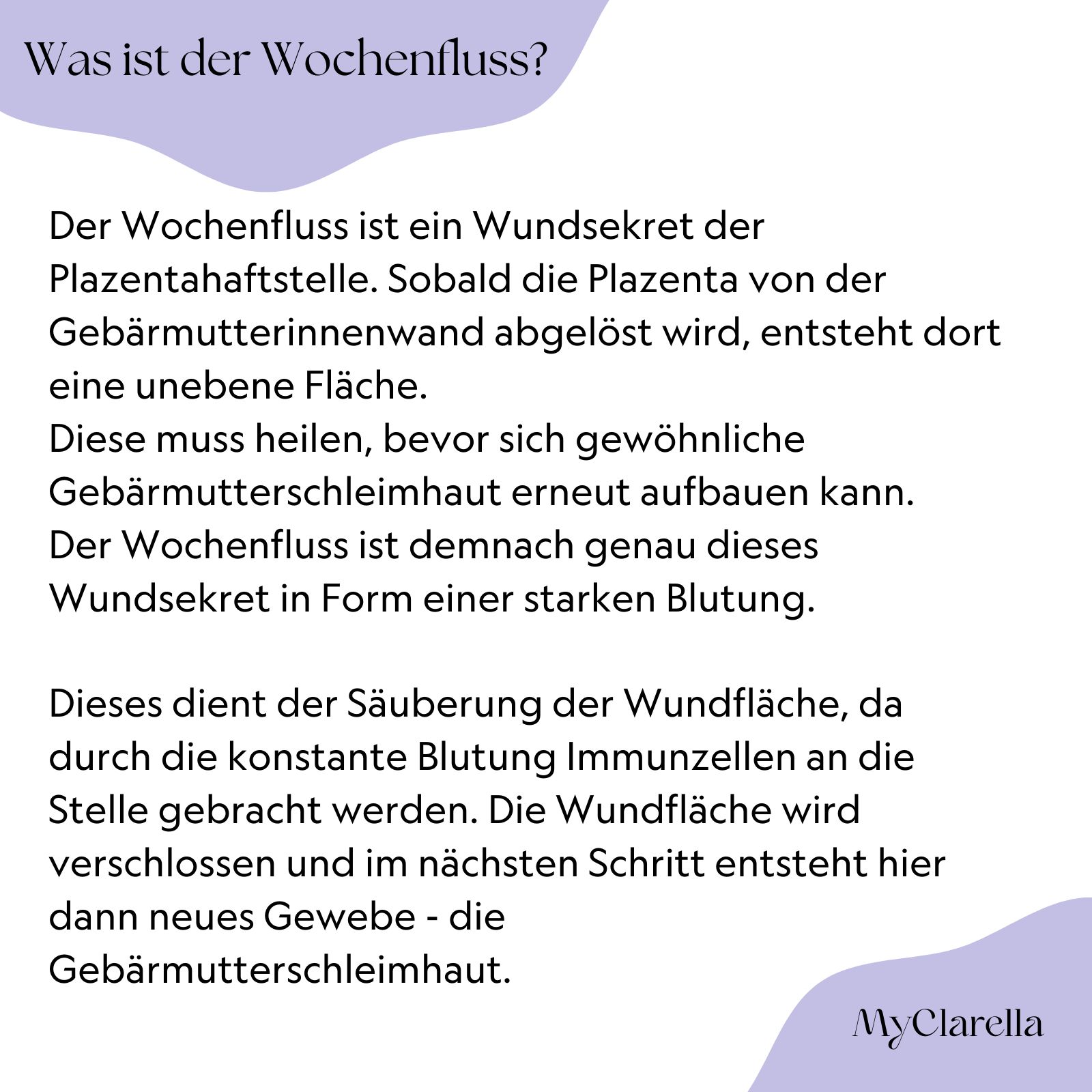 MyClarella® Damenbinden mit Flügeln, extra saugstark & lang, Wochenbett Einlagen
