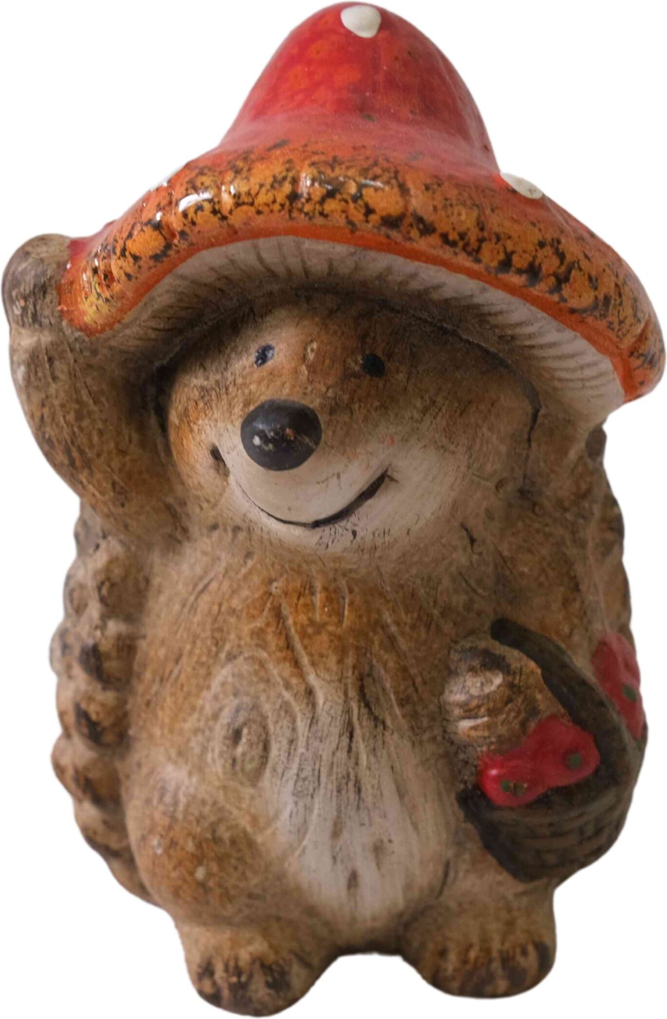 Intratuin tuinbeeld Bruno bruin / rood 8,3 x 9 x 13 cm