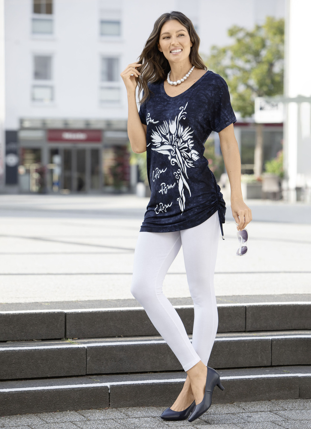 Longshirt in Batik-Optik in 2 Farben